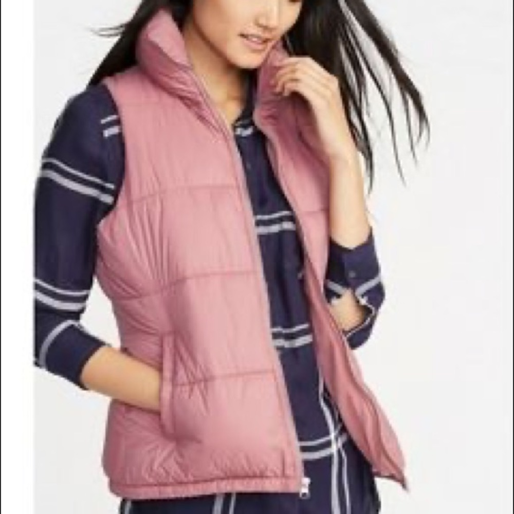 Blush pink Old Navy Puffer Vest